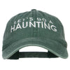 Let's Go A Haunting Embroidered Washed Cap