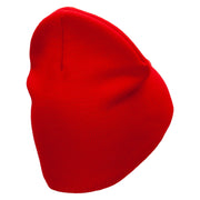 Cute Seagle Embroidered 8 Inch Short Beanie Made in USA - Red OSFM