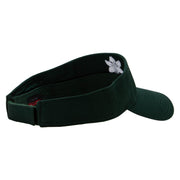 Amaryllis Embroidered Cotton Twill Sun Visor - Dk-Green OSFM