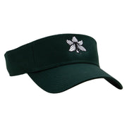 Amaryllis Embroidered Cotton Twill Sun Visor - Dk-Green OSFM