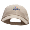 Bon Voyage Embroidered Low Profile Dyed Cotton Twill Cap - Khaki OSFM