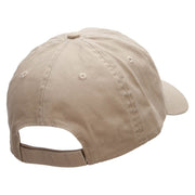 Bon Voyage Embroidered Low Profile Dyed Cotton Twill Cap - Khaki OSFM