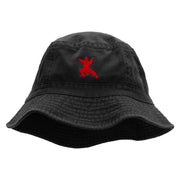 Karate Stand Embroidered Bucket Hat