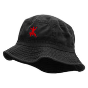 Karate Stand Embroidered Bucket Hat