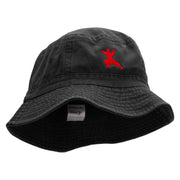 Karate Stand Embroidered Bucket Hat