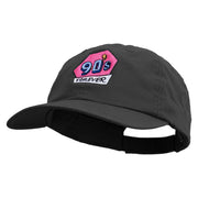 90's Forever Logo Embroidered Low Profile Dyed Cotton Twill Cap - Black OSFM