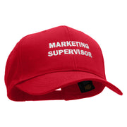 Marketing Supervisor Solid Cotton Twill Low Profile Snap Cap