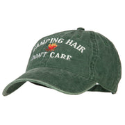 Camping Hair Don't Care Embroidered Washed Cotton Twill Cap