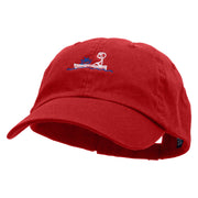 Hole On The Boat Low Profile Pet Spun Washed Cap - Red OSFM