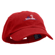 Hole On The Boat Low Profile Pet Spun Washed Cap - Red OSFM