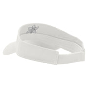 Amaryllis Embroidered Cotton Twill Sun Visor - White OSFM