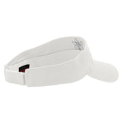 Amaryllis Embroidered Cotton Twill Sun Visor - White OSFM