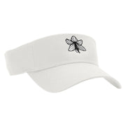 Amaryllis Embroidered Cotton Twill Sun Visor - White OSFM