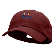 Bon Voyage Embroidered Low Profile Dyed Cotton Twill Cap - Wine OSFM