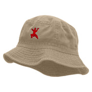 Karate Stand Embroidered Bucket Hat