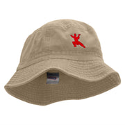 Karate Stand Embroidered Bucket Hat