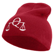 Attorney Law Embroidered 8 inch Acrylic Short beanie - Red OSFM