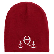 Attorney Law Embroidered 8 inch Acrylic Short beanie - Red OSFM