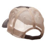 Mayan Dream Catcher Embroidered Low Profile Special Cotton Mesh Cap - Brown-Khaki OSFM