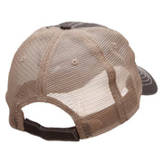 Mayan Dream Catcher Embroidered Low Profile Special Cotton Mesh Cap - Brown-Khaki OSFM