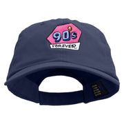 90's Forever Logo Embroidered Low Profile Dyed Cotton Twill Cap - Navy OSFM