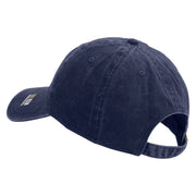 Licensed 82nd Airborne Military Embroidered Washed Solid Pigment Dyed Cotton Twill Brass Buckle Cap - Navy OSFM