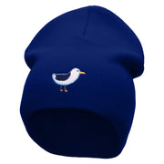 Cute Seagle Embroidered 8 Inch Short Beanie Made in USA - Royal-Blue OSFM