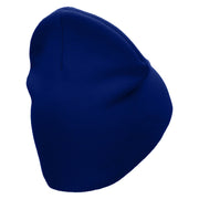 Cute Seagle Embroidered 8 Inch Short Beanie Made in USA - Royal-Blue OSFM