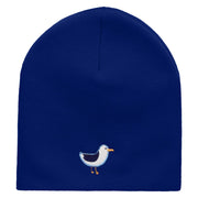 Cute Seagle Embroidered 8 Inch Short Beanie Made in USA - Royal-Blue OSFM