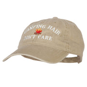 Camping Hair Don't Care Embroidered Washed Cotton Twill Cap