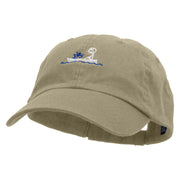 Hole On The Boat Low Profile Pet Spun Washed Cap - Khaki OSFM