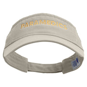 Paramedics Embroidered Pro Style Cotton Twill Washed Visor - Stone OSFM