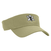 Amaryllis Embroidered Cotton Twill Sun Visor - Khaki OSFM