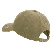 Licensed 82nd Airborne Military Embroidered Washed Solid Pigment Dyed Cotton Twill Brass Buckle Cap - Khaki OSFM