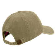 Licensed 82nd Airborne Military Embroidered Washed Solid Pigment Dyed Cotton Twill Brass Buckle Cap - Khaki OSFM
