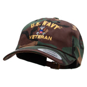 Officially Licensed United States Navy Unstructured Low Profile 6 panel Cotton Cap - Green-Camo OSFM