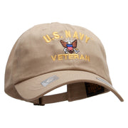 Officially Licensed United States Navy Unstructured Low Profile 6 panel Cotton Cap - Khaki OSFM