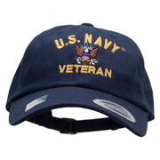 Officially Licensed United States Navy Unstructured Low Profile 6 panel Cotton Cap - Navy OSFM