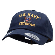 Officially Licensed United States Navy Unstructured Low Profile 6 panel Cotton Cap - Navy OSFM