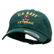 Officially Licensed United States Navy Unstructured Low Profile 6 panel Cotton Cap - Spruce OSFM