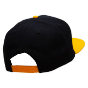 Yellow Lighting Bolt Patched Wool Blend Pro Style 2 Tone Snapback - Gold-Black OSFM