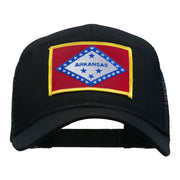 Arkansas State Flag Patched Mesh Cap