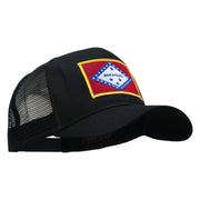 Arkansas State Flag Patched Mesh Cap