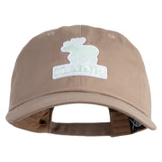 Maine State Moose Patched Unstructured Cotton Twill Washed Cap - Khaki OSFM
