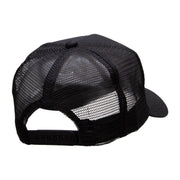 Trotting Equestrian Horse Solid Cotton Twill 5 panel Mesh Back Patched Cap