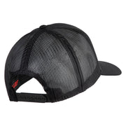 U.S. Navy Retired Blue Patched Solid Cotton Twill Mesh Prostyle Cap - Black OSFM