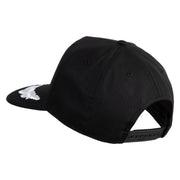 Scrambled Eggs White Patched Solid Cotton Twill 5 Panel Prostyle Snap Cap - Black OSFM