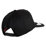 Scrambled Eggs White Patched Solid Cotton Twill 5 Panel Prostyle Snap Cap - Black OSFM
