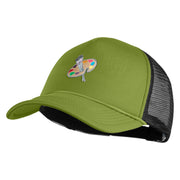 Artist Palette Patched Summer Foam Mesh Trucker Cap - Cactus Black OSFM