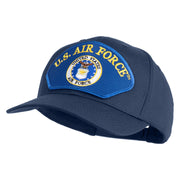 U.S. Air Force Seal Logo Blue Patched Solid Cotton Twill Pro Style Cap - Navy OSFM